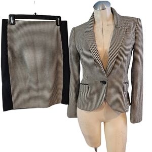 White House Black Market Houndstooth Blazer